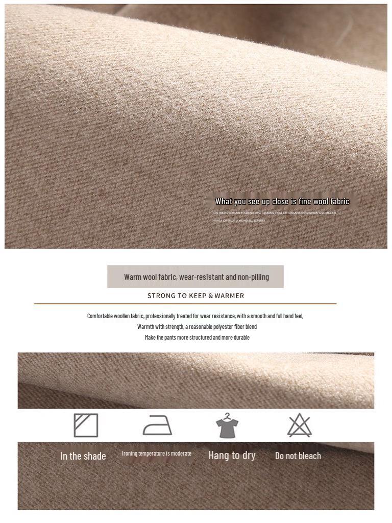 Women's High-Waisted Woolen Slimming Carrot Suit Pants - Autumn/Winter Casual Loose Fit Harem Style