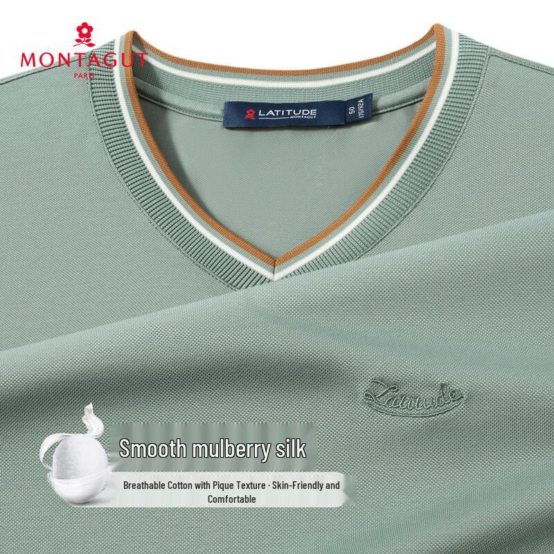 

Montagut Men s Silk Blend V-Neck T-Shirt 50