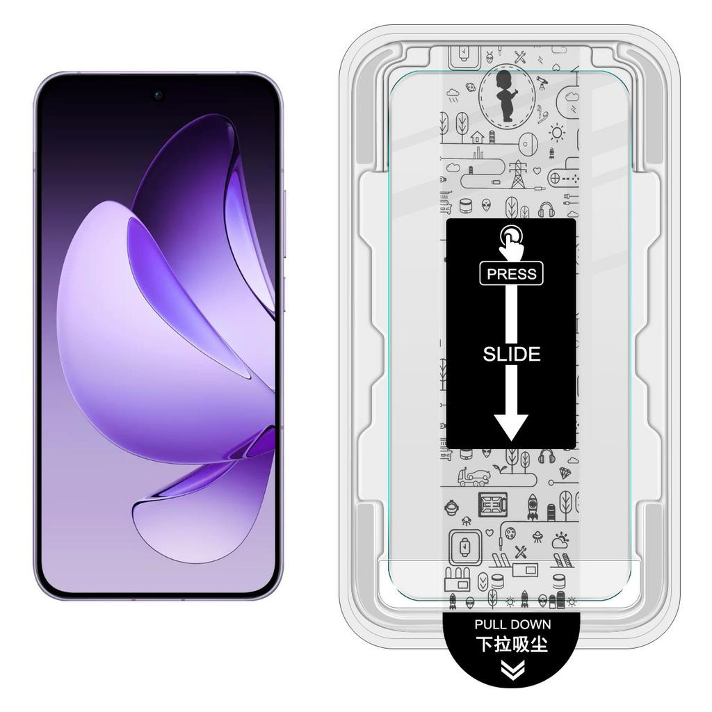 Seria IMAK H Dla Oppo Reno13 5G (Światowy) Szkło Hartowane Ochraniacz Ekranu Folia do Instalacji Bez Pyłu (Odblokuj odcisk palca)