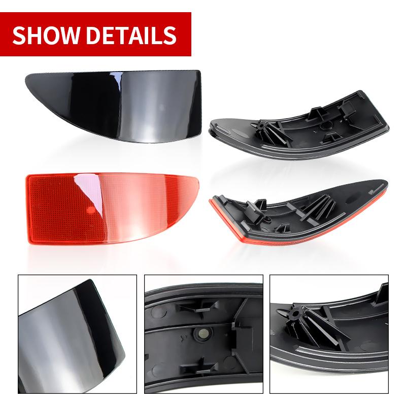 2Pcs Rear Bumper Reflector Lens Cover Housings 81910-53021,81920-53021For 2006-2013 Gen2 Lexus IS250 IS350 Sedan Car Accessories
