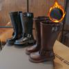 Winter New Korean Style Girls High Boots with Cotton To Keep Warm and Fashionable Sweet Bow Fashion Boots