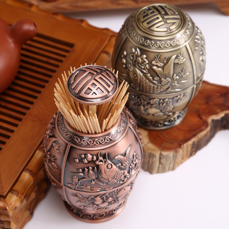 Nordic Automatic Push-type Toothpick Box Household Creative Toothpick Holder Hotel Restaurant Fashion High-end Toothpick Holder