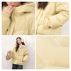 MJ STYLE Women's Petite Short Hooded White Duck Down Jacket