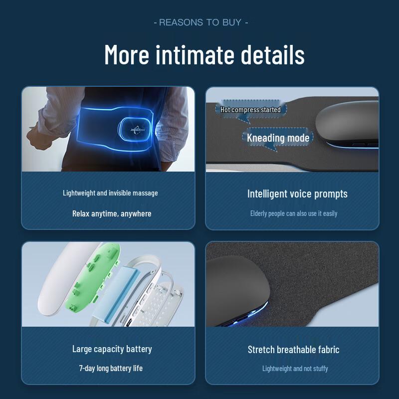Jeeback G9 Smart Wireless Heated Waist Massager CN plug (adapter included)