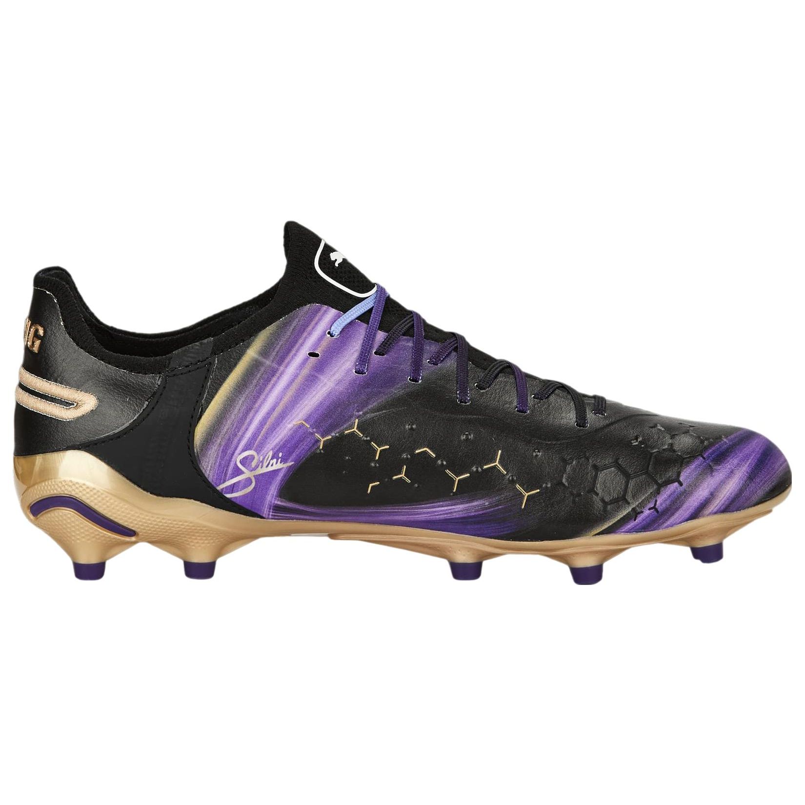 Silni x Puma King Ultimate FG AG Elements Pack Мужские Кроссовки Черный Золотой — фото 2