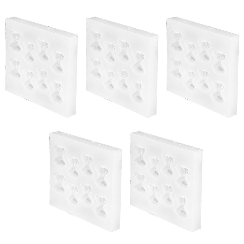 5Pcs Bear Shape Mold Silicone DIY Jewelry Accessories Pendant Mold for Home Bakery