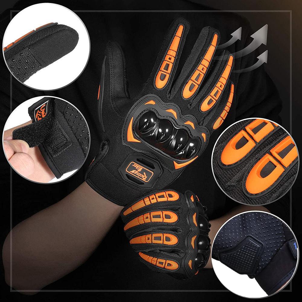 Motorcycle Racing Gloves Fall Protection Men Summer Motocross Protective Gear Breathable Blue Red Grip Palm