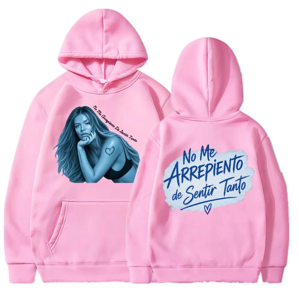New Hot Sale Karol G No Me Arrepiento De Sentir Tanto Album 2026 Hoodies Men Women Harajuku Streetwear Hoodie Trendy Streetwear for Daily Looks