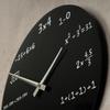 Creative Mathematic Wall Clock 30cm Math Formulas Student Glass Clock Black