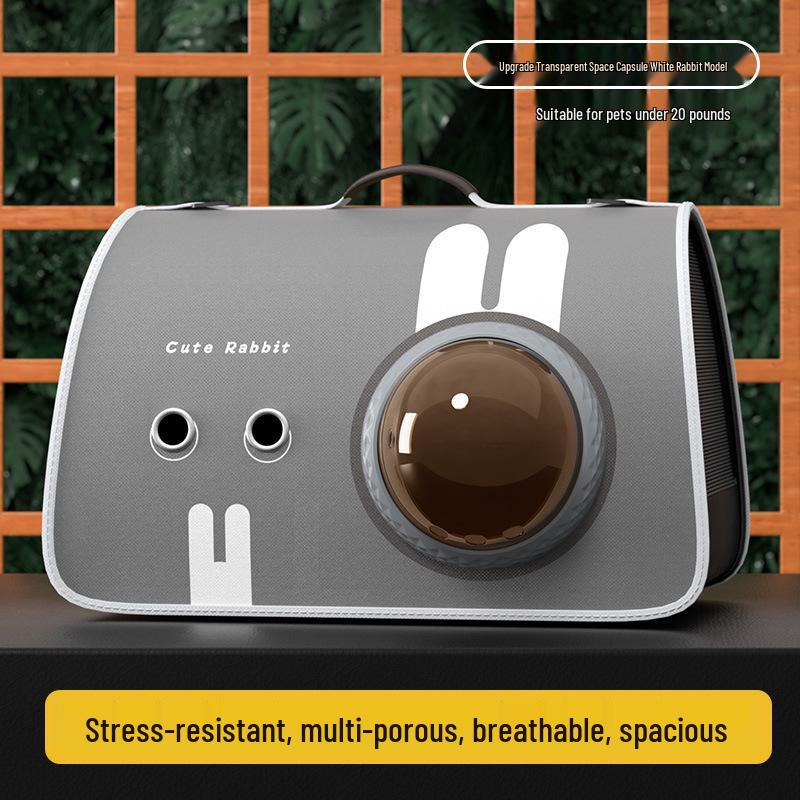 Portable Cat Backpack with Transparent Space Cover for Travel