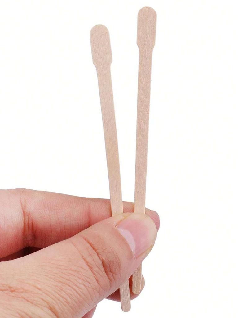 100 Pieces Wooden Wax Sticks - Body Eyebrow, Lip, Nose Small Waxing Applicator Sticks For Hair Removal And Smooth Skin Professional Spa And Home Use