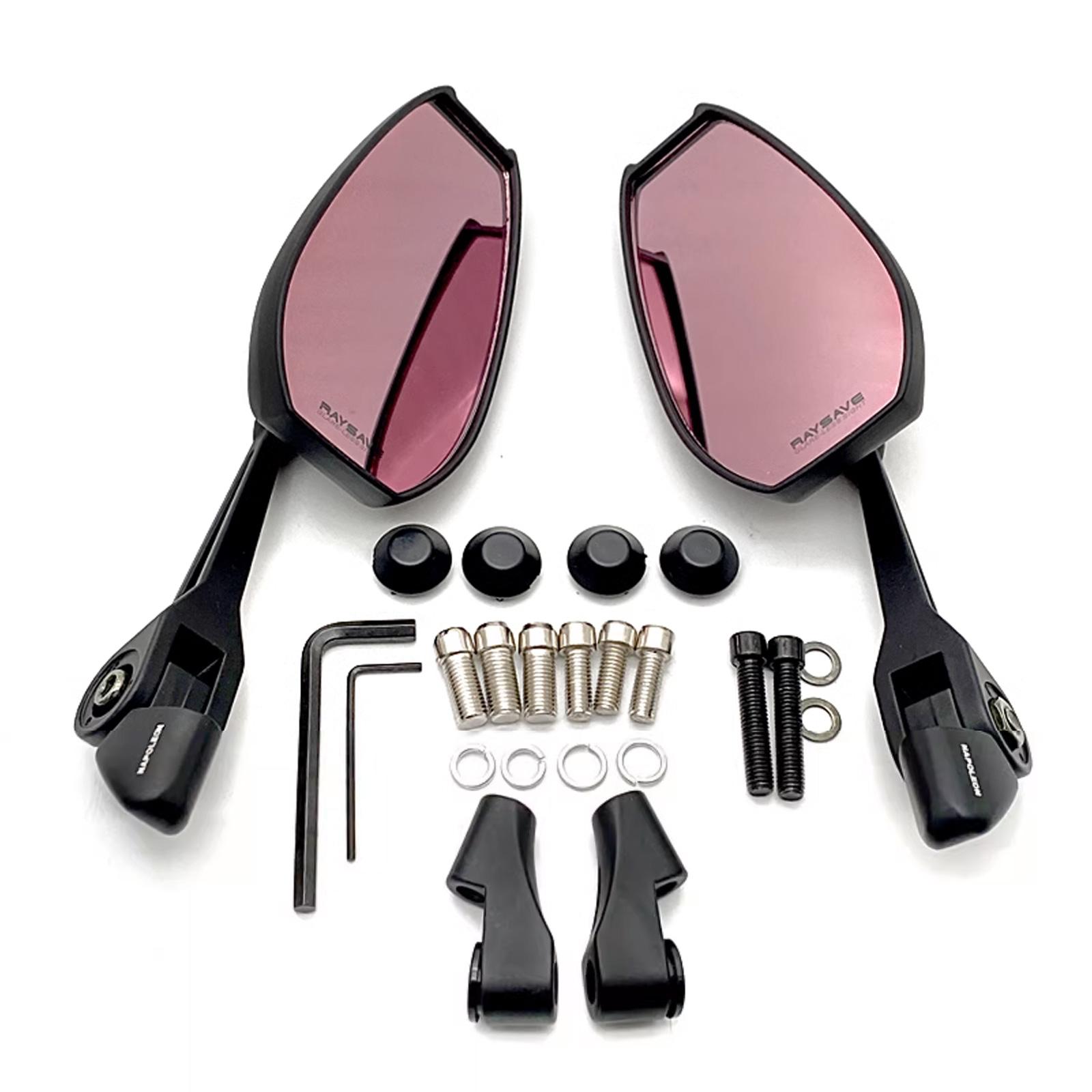 

Motorcycle Handlebar End Adjustable Rearview Mirror Reflector Convex Mirror Anti-glare For U+B U1D Electric Vehicle 2pcs фиолетовый