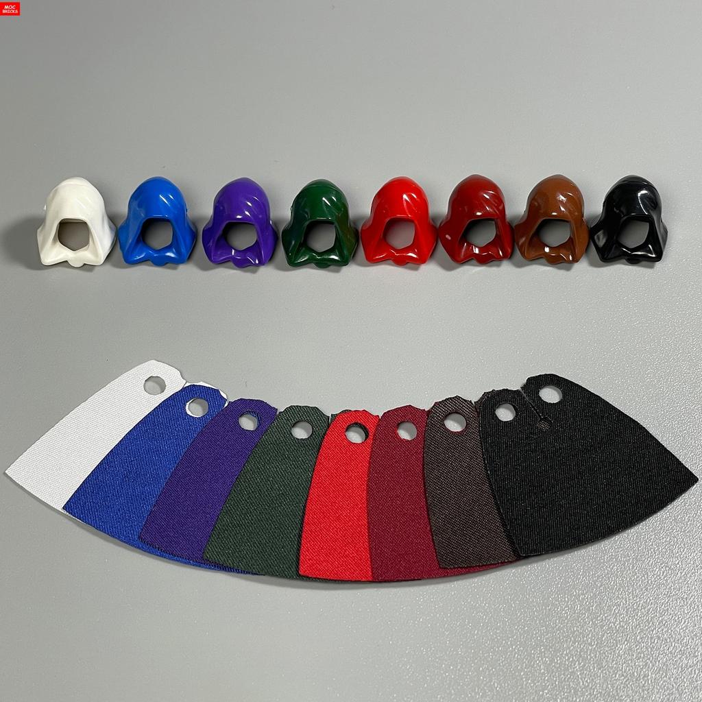 Peças MOC Cabeça Capuz Capacete Abaixado Figura 4cm Corpo Acessório de Roupa 30381 15428 blocos de construção brinquedos presentes para crianças