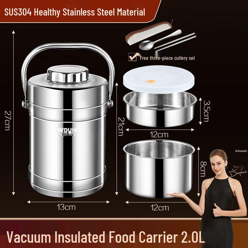 Qiwei 2026 Stainless Steel Portable Insulated Lunch Box
