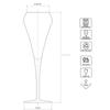 Crystal Champagne Flutes Set of 6 - 210ml Glasses for Perfect Wine Pour and Aroma Enhancement