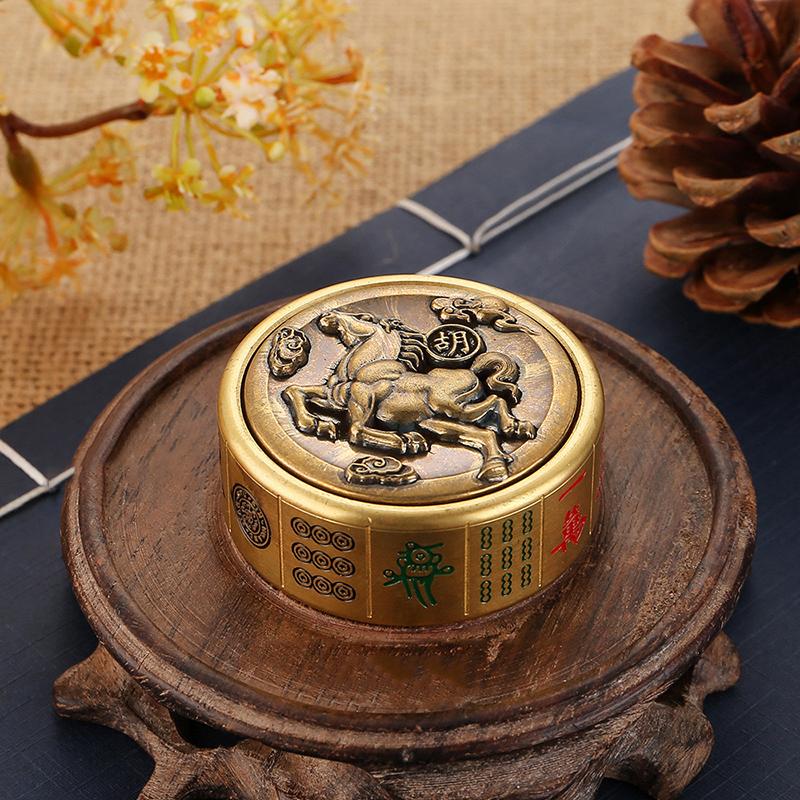 Gossip Fisch Fingerspitzenkreisel Reiner Kupfer Ffingerkreisel Rotierender Mahjong Fingerspitzenkreisel Dekompressions-Fingerspielzeug