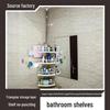 Telescopic Stainless Steel Bathroom Corner Shelf (No Drilling)