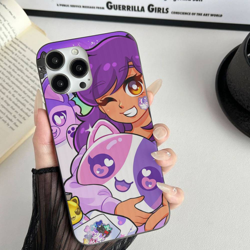 Aphmau Cute Girl Funny Phone Case For IPhone 16 15 17 Pro 11 12 13 14 Pro Max Plus Soft Ripple Silicone Cover Shell
