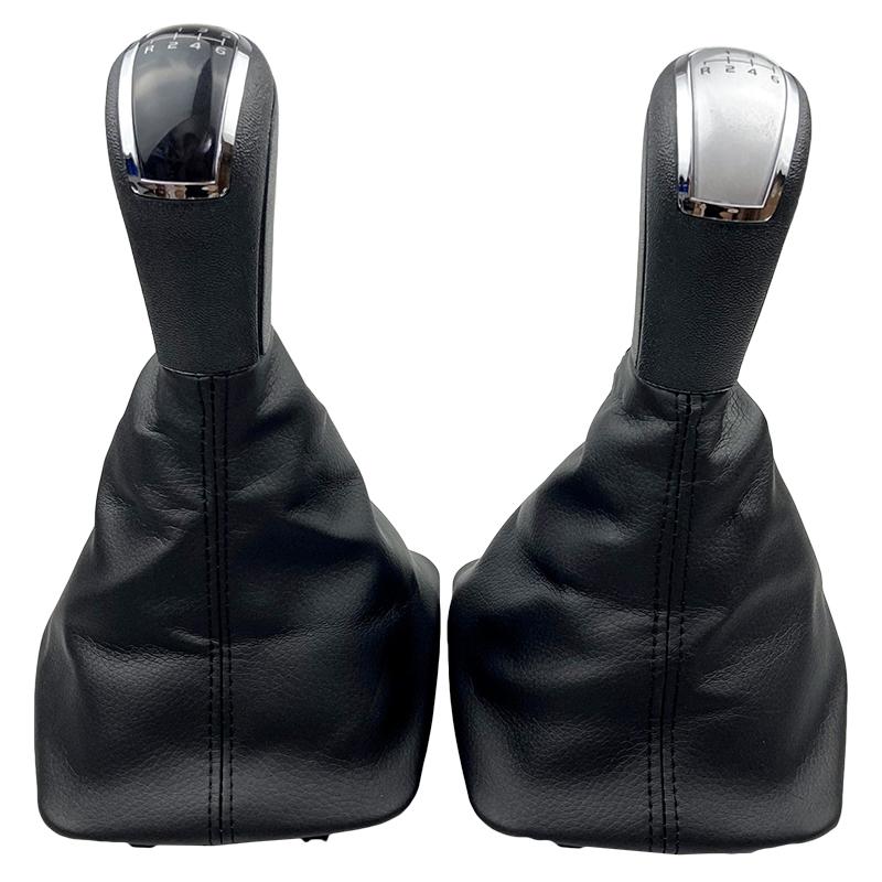 Car 5/6 Speed Gear Stick Shift Knob With Leather Boot Collar For Skoda Octavia A5 MK2 A6 Sedan & Combi 2004 2005 2006 2007 2008