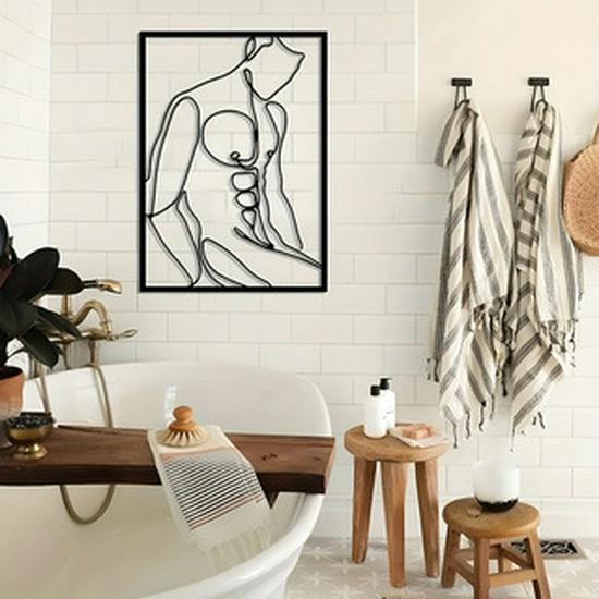 Temu Metal Man Silhouette Wall Hanging - Art Decoration