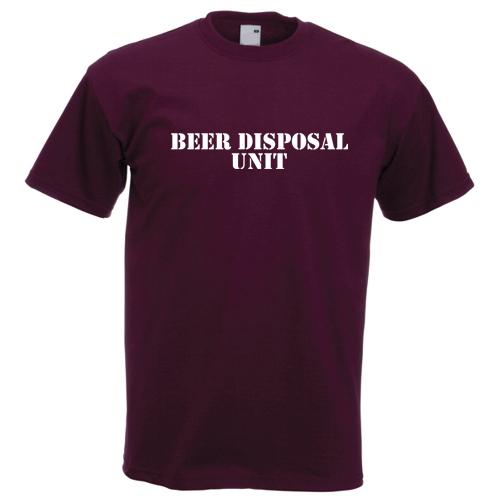 Beer Disposal Unit TShirt Funny Pub Drinking Stag Party Holiday Club Tee 2XL