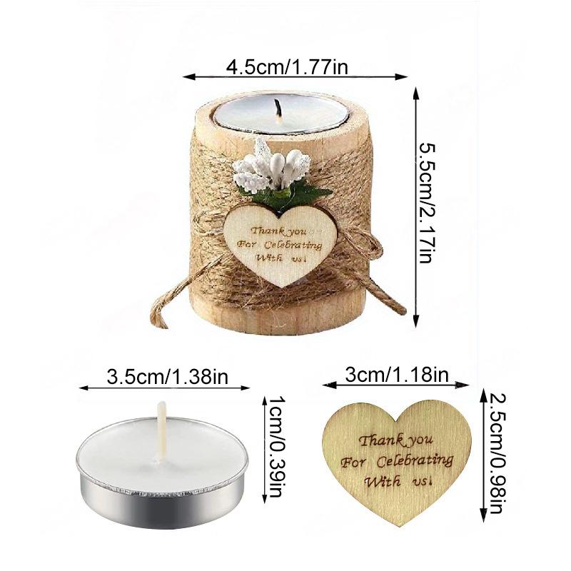 1 Stück Natürlich Romantische Warme Textur Atmosphäre Kerzenständer Wohnzimmer Holz Schlafzimmer Kerzenhalter Hochzeitsdekoration