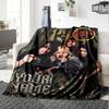 Name Custom Slayer Band Print Flannel Blanket High Quality Warm Comfortable Cover for All Seasons Perfect for Gifts Home Decor