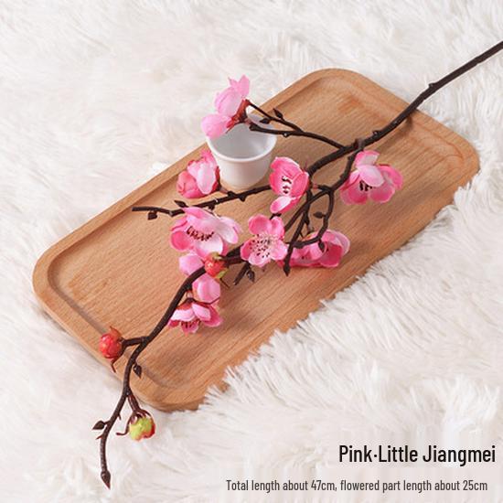 Artificial Peach & Plum Blossom Tree Ornaments – Chinese New Year Decorative Flower Arrangement