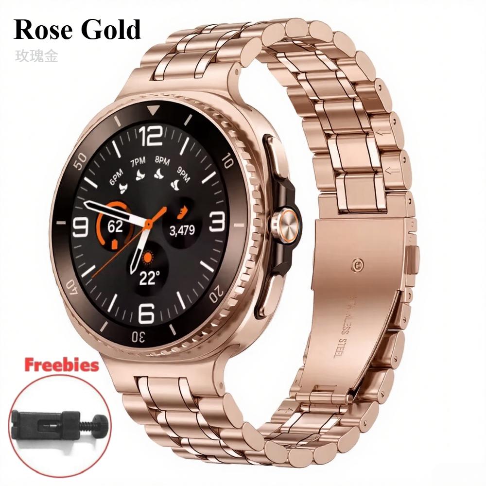Metal Bracelet For Samsung Galaxy Watch 8 40mm 44mm Stainless Steel Strap Luxury Bussiness Band For Galaxy 8 Classic 46mm Accessories