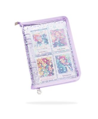 Trading Card Pashakore Storage Trading Card 6 4 20 160 Card Popular Rainbow Star Pattern Case, File, Binder, A5, Holes, Pockets, Double-sided Storage,