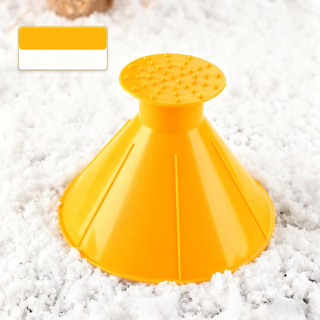 1-4pc Car Snow Removal Shovel Car Window Windshield Magic Ice Scraper Winter Essential Snow Remover Deicer Cone Tool Oil Funnel