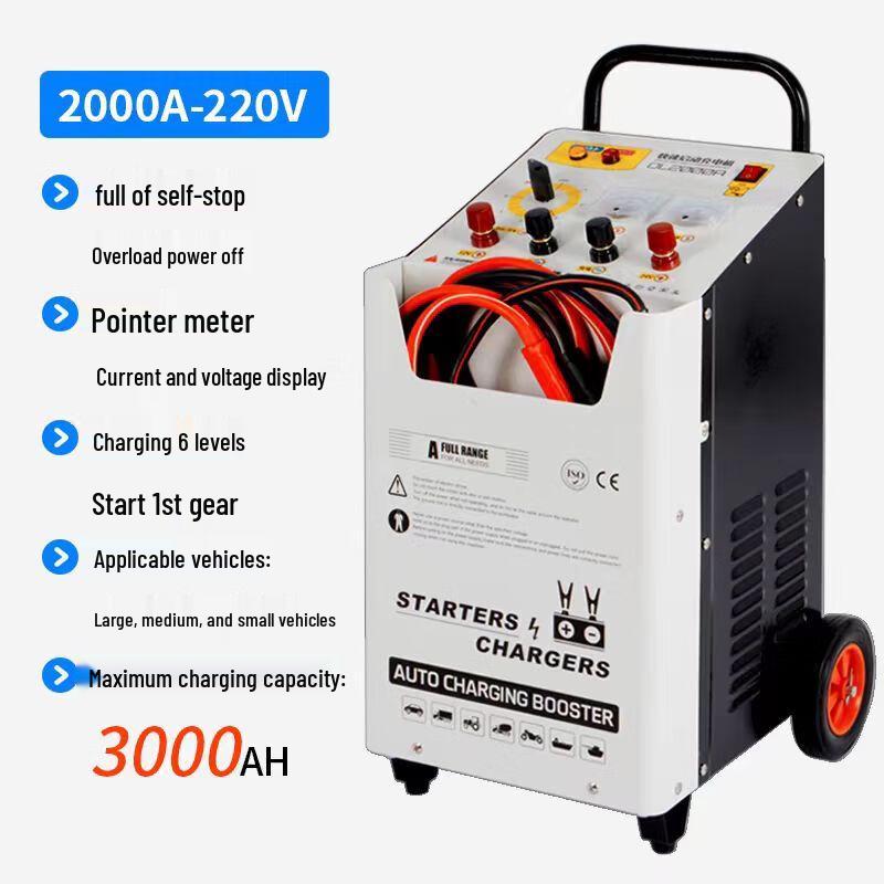 OLYM 12V/24V Car Battery Charger with Jump Start Function 2000A-220V