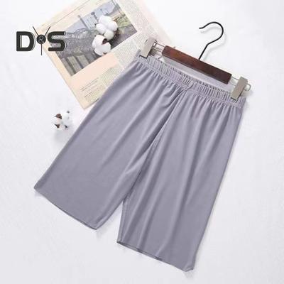 Pantaloncini da pigiama da uomo Pantaloncini da pigiama elastico in vita morbido e traspirante lunghezza al ginocchio pantaloni da casa da uomo elasticizzati in tinta unita setosi e comodi