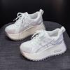 Thick-soled small Forrest Gump shoes women's 2025 autumn new light luxury explosion casual fashion heightening sports little white shoes
