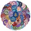 10/30/50pcs Transparent Cartoon Wax Stamp Stickers Colorful Graffiti Decal DIY Laptop Scrapbook  Notebook Aesthetic Seal Sticker