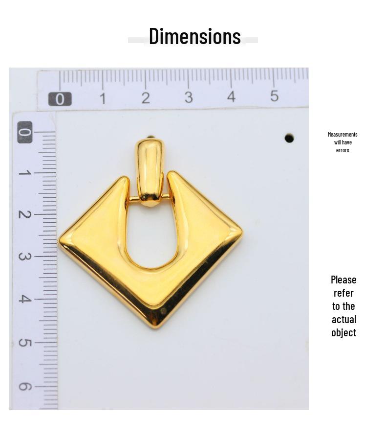 S925 Silbernadel High-End Quadratische Geometrische Rhombus Ohrringe für Frauen - Europäischer und Amerikanischer Stil