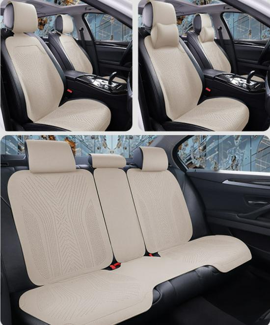 Universal Semi-Surround Suede Car Seat Cushion - All Seasons, Summer Cool, Small Waist Design 2025