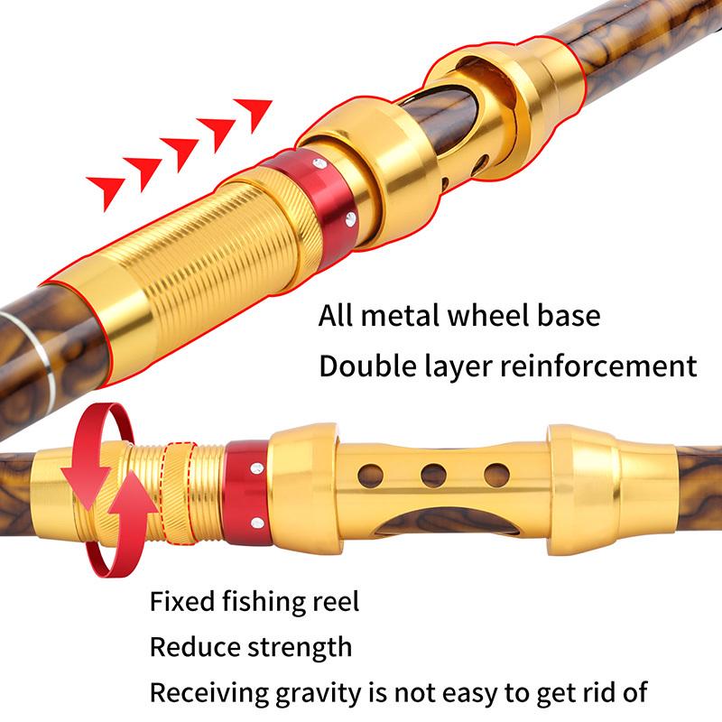 Přenosný teleskopický karbonový rybářský prut Přívlačové rybářské náčiní na ryby Mořský prut Ocean Rod Tackle