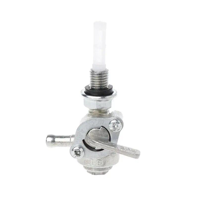 Gas Tank Fuel Switch Shut Off Valve Pump Tap Petcock For Gasoline Generator Engine Oil Tank 1/4" Hose ON/OFF 90 Degree Rotation