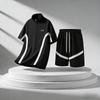 Summer Casual Sports Suit Men's Short Sleeved Lightweight Quick Drying Ice Silk Two-piece Set