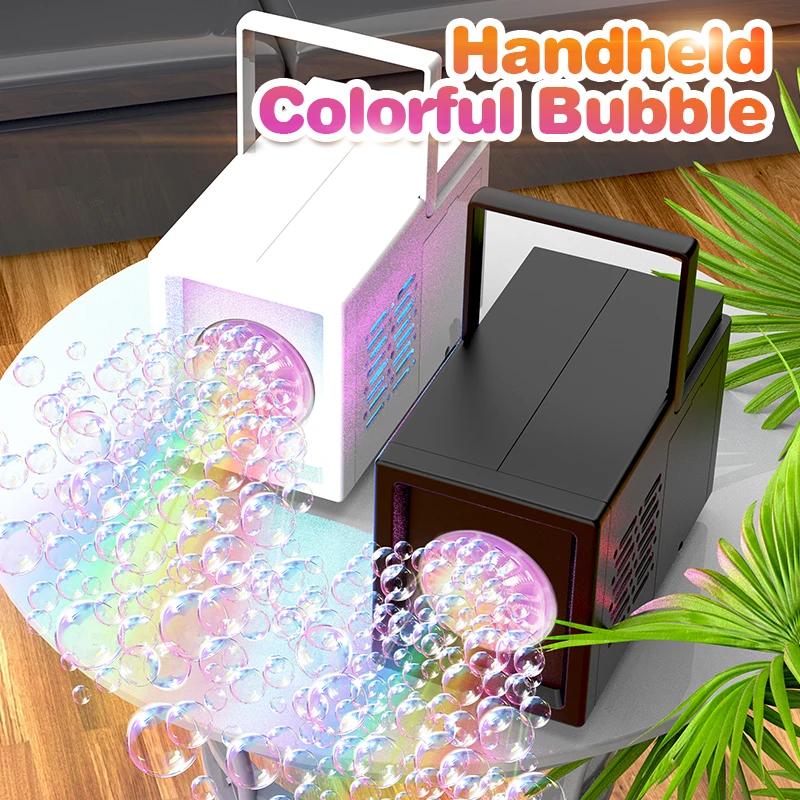 10 hole children's portable outdoor electric bubble machine, electric bubble gun toy no battery no bubble water