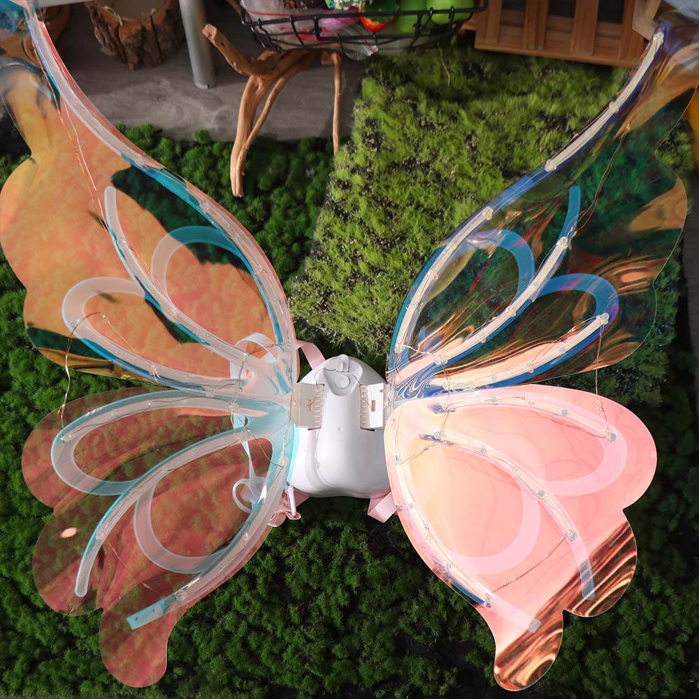 Creative LED Electric Butterfly Wings Fluttering Wings Glowing Electric Fairy Wings Party