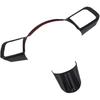 2 PCS Carbon Fiber Car Steering Wheel Frame Cover Steering Wheel Button Panel Protection Frame Compatible with Hyundai Sonata DN8 2024