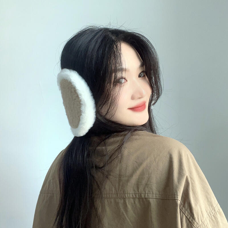 Пушистые наушники (коричневый)