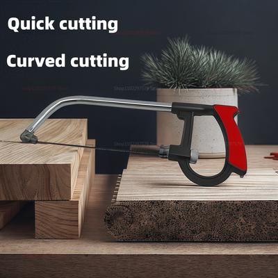 7-in-1 Hand Saw Kit with Steel Hacksaw for Metal Wood Glass 6-Blade Mini DIY Woodworking and Model Making Tools for Home