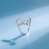 Exquisite Open Plain 26-Letter Personalized Ring: Simple & Fashionable Design for Index Finger