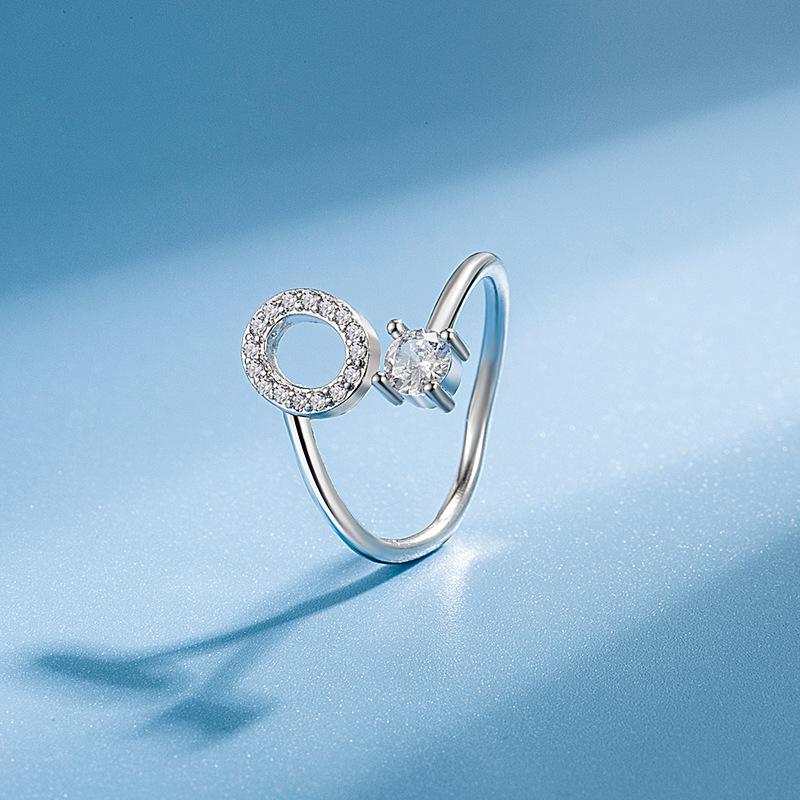 Exquisite Open Plain 26-Letter Personalized Ring: Simple & Fashionable Design for Index Finger