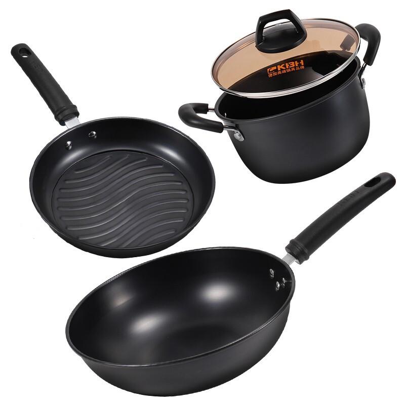 Kobach Refined Iron 3-Piece Anti-Rust Cookware Set