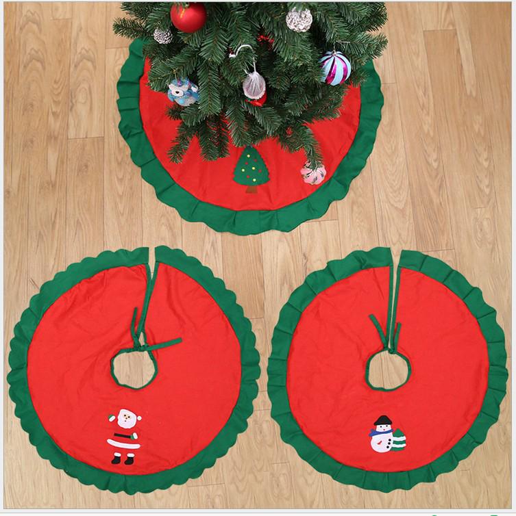 90cm Non-Woven Christmas Tree Skirt & Ornaments