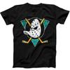 Mighty Ducks NHL Eishockey Team Logo Cooles Geschenk Retro T-Shirt Schwarzes T-Shirt 503 Unisex T-Shirt